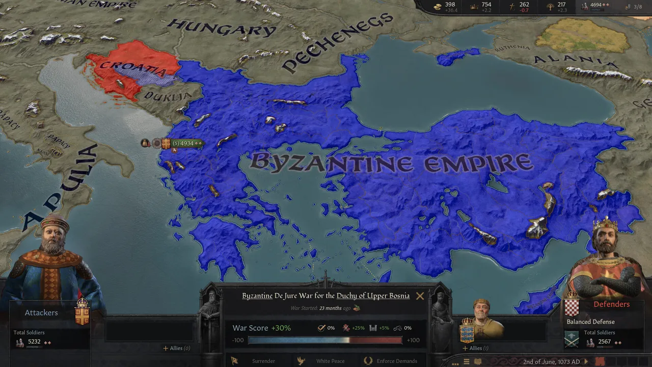 Crusader Kings III oyun içi ekran görüntüsü