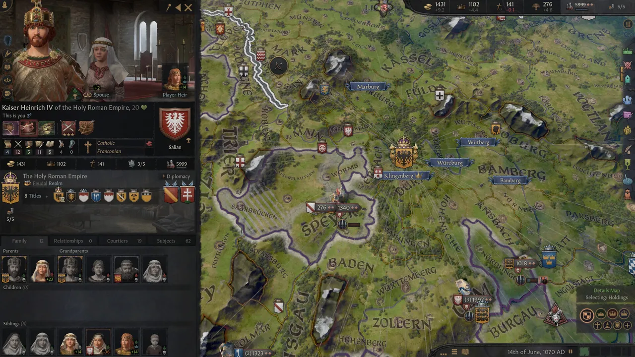 Crusader Kings III oyun içi ekran görüntüsü