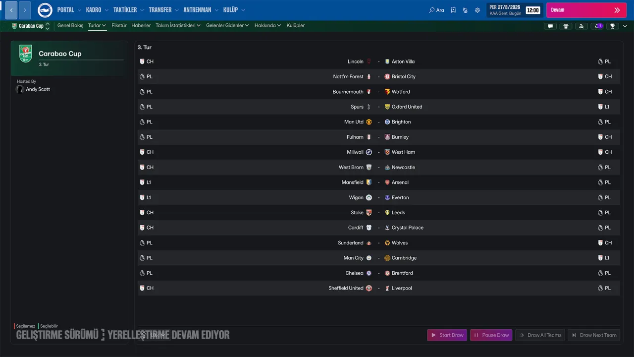Football Manager 27 oyun içi ekran görüntüsü